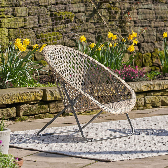 Evia Grey Foldable Garden Chair