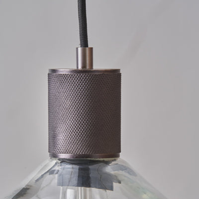 Everett Clear Glass with Antique Bronze Fitting Elec Pendant