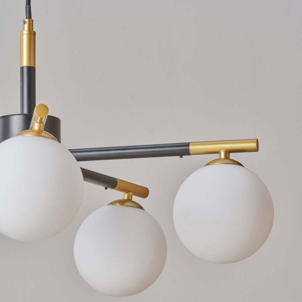Cami White Orb 5 Light Pendant
