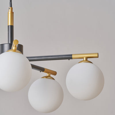 Cami White Orb 5 Light Pendant