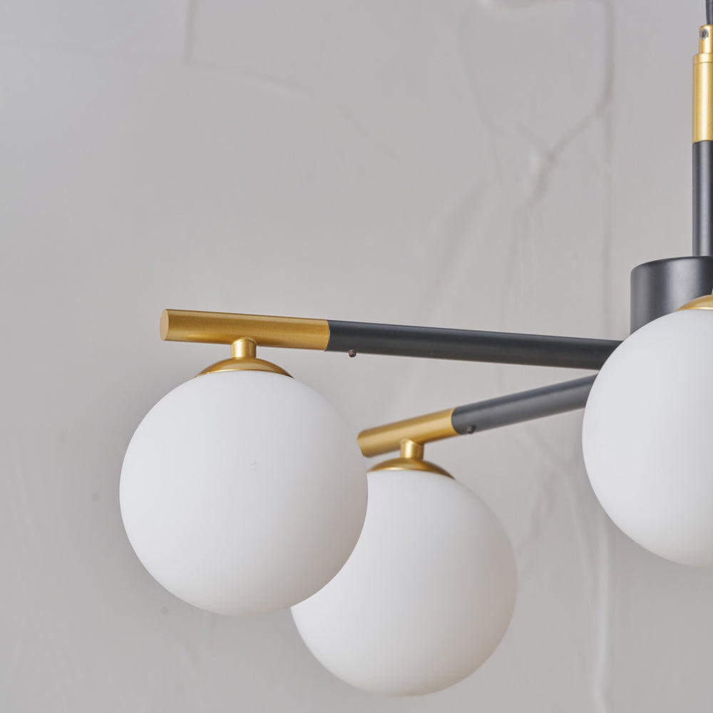 Cami White Orb 5 Light Pendant