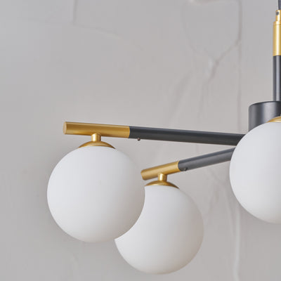 Cami White Orb 5 Light Pendant