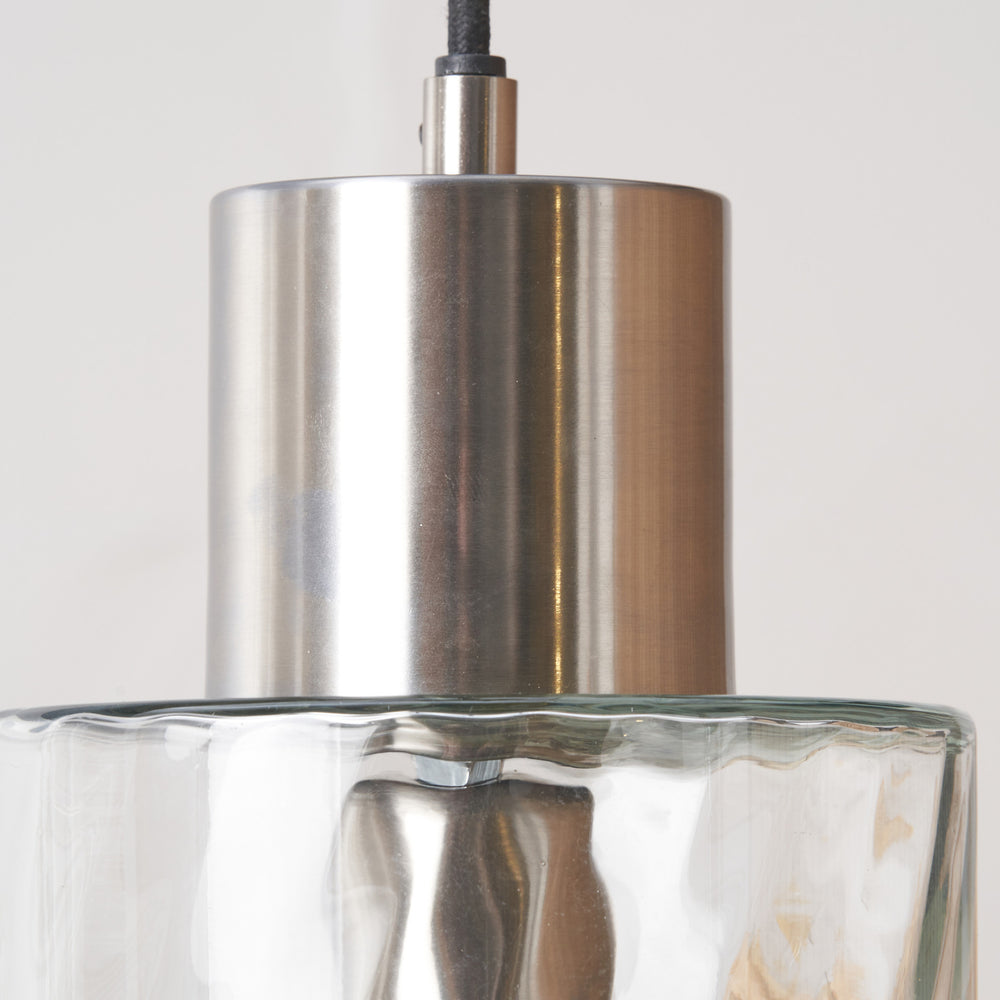 Kingsley Ripple Effect Clear Glass Pendant