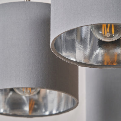 Ailyn 5 Arm Brushed Silver Semi Flush Ceiling Pendant