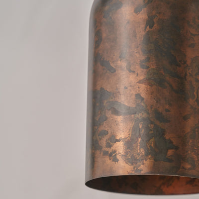 Dawson Copper Effect Tall Domed Wide Metal Pendant