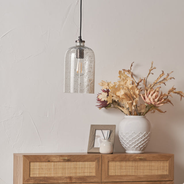 Octavia Grey Bubble Glass Pendant