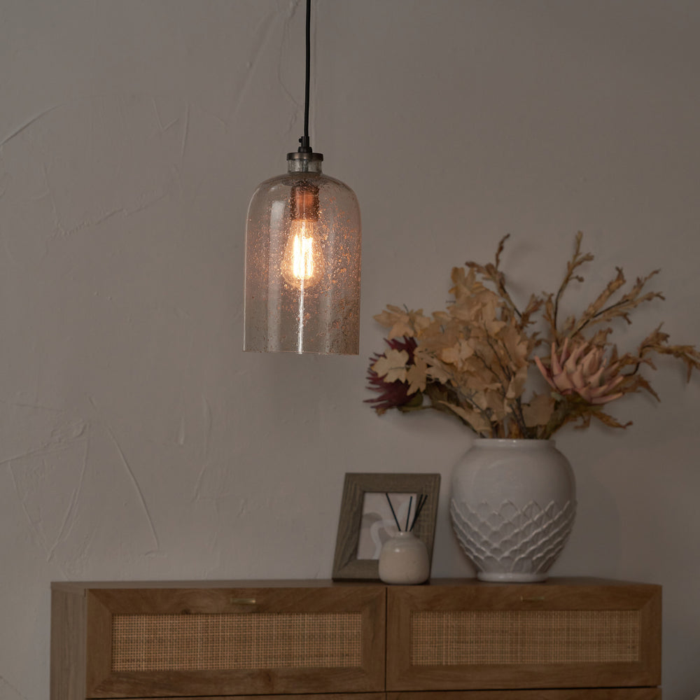 Octavia Grey Bubble Glass Pendant