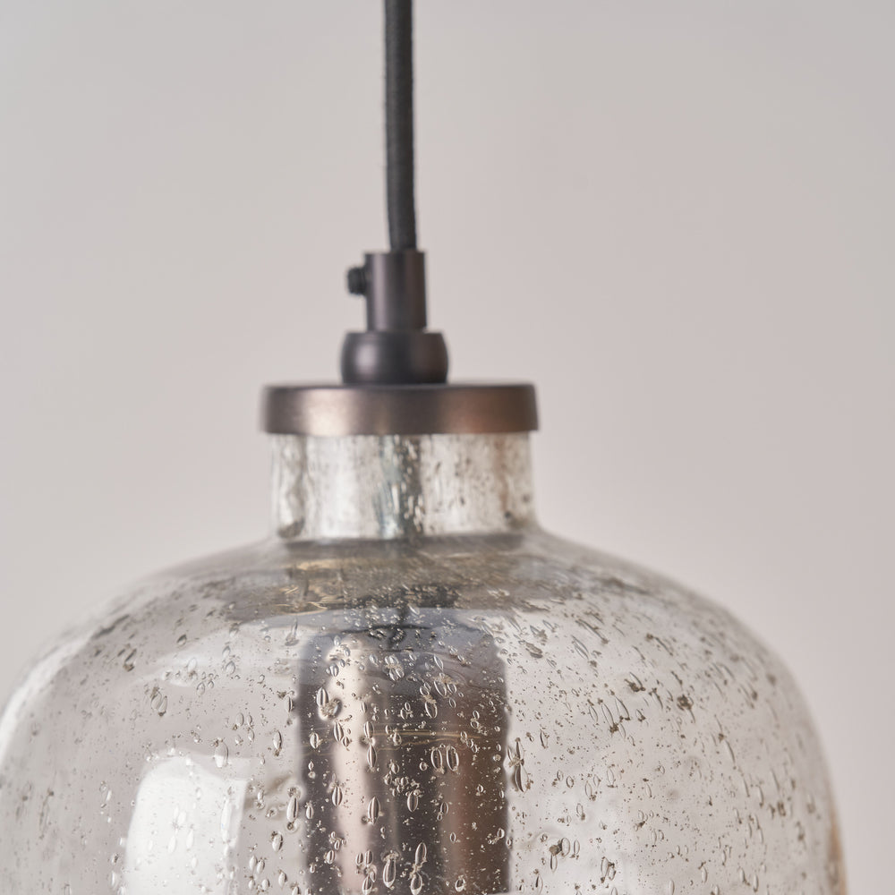 Octavia Grey Bubble Glass Pendant