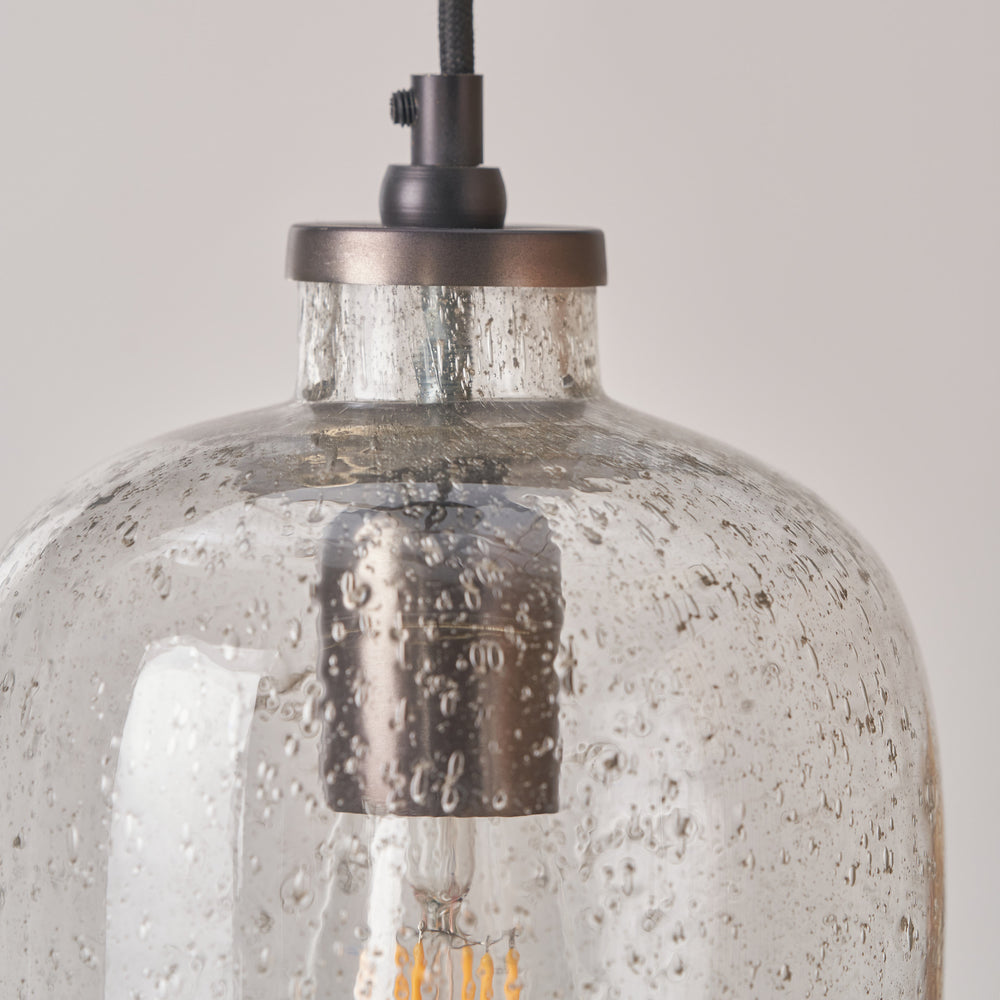 Octavia Grey Bubble Glass Pendant