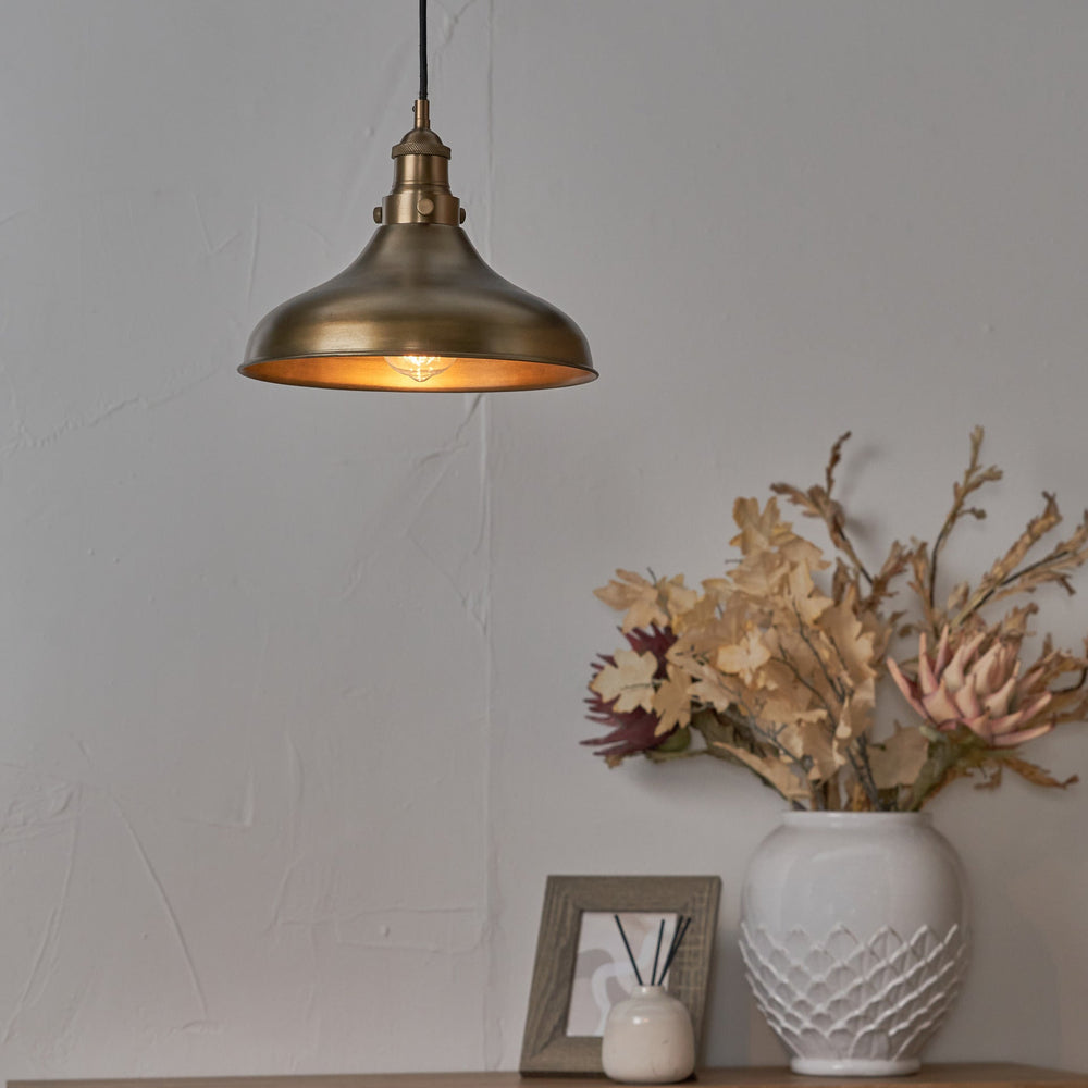 Lennon Antique Brass Café Metal Pendant