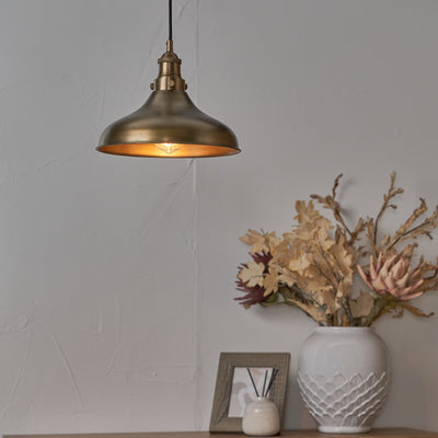 Lennon Antique Brass Café Metal Pendant