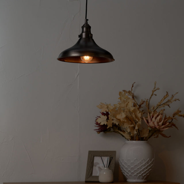 Lennon Antique Bronze Café Metal Pendant