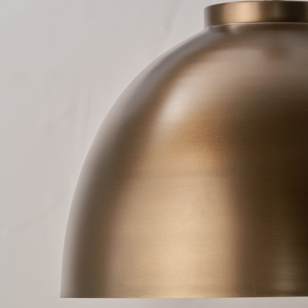 Ellington Antique Brass Domed Metal Pendant