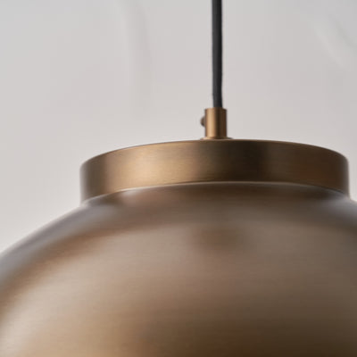 Ellington Antique Brass Domed Metal Pendant