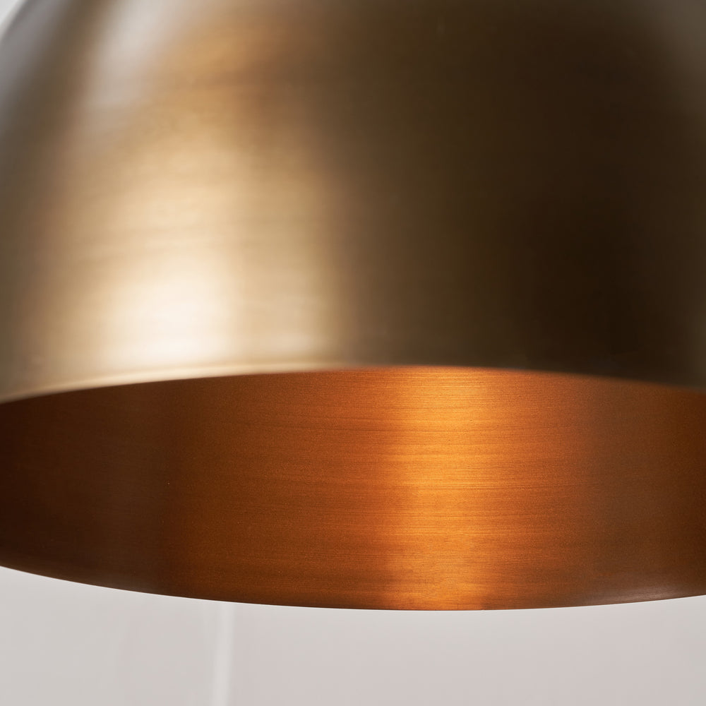 Ellington Antique Brass Domed Metal Pendant
