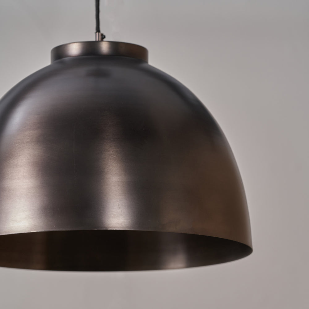 Ellington Antique Bronze Domed Metal Pendant