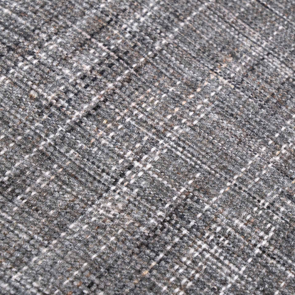 Indoor Outdoor Steel Grey and White Stripe Design Rug