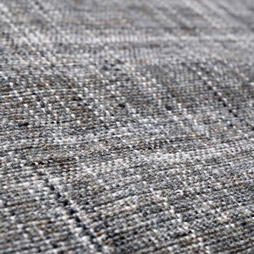 Indoor Outdoor Steel Grey and White Stripe Design Rug