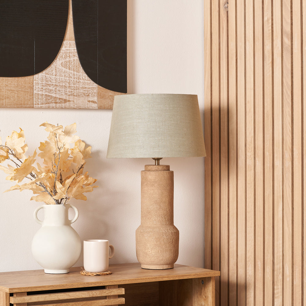 Gaia Concrete Brown Stoneware Table lamp Base