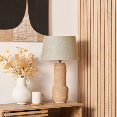 Gaia Concrete Brown Stoneware Table lamp Base