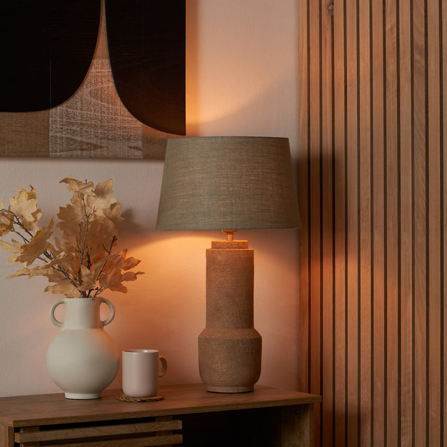 Gaia Concrete Brown Stoneware Table lamp Base