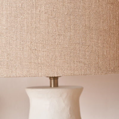 Eira White Textured Stoneware Table lamp Base