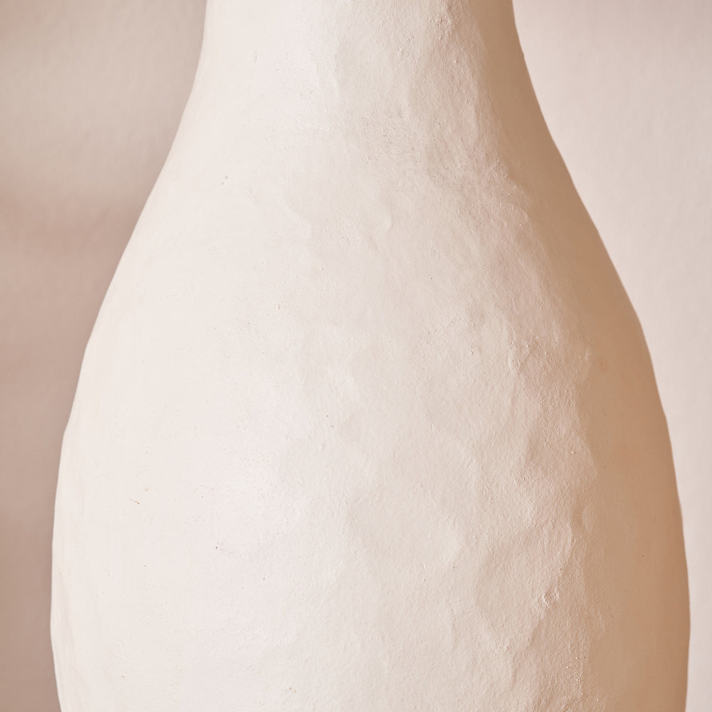 Eira White Textured Stoneware Table lamp Base