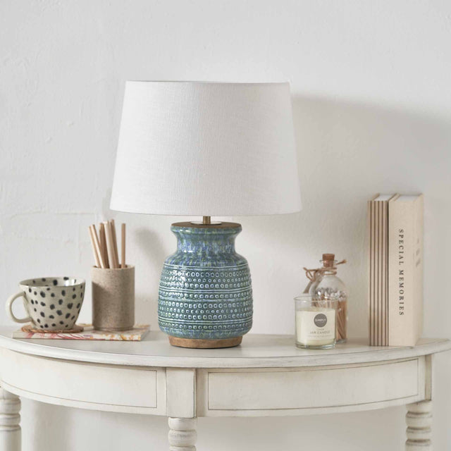 Evelina Dot Design Blue Glaze Table Lamp Base