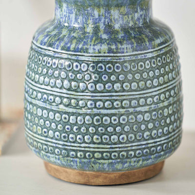 Evelina Dot Design Blue Glaze Table Lamp Base