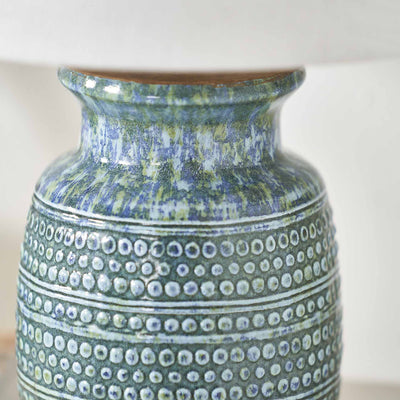 Evelina Dot Design Blue Glaze Table Lamp Base
