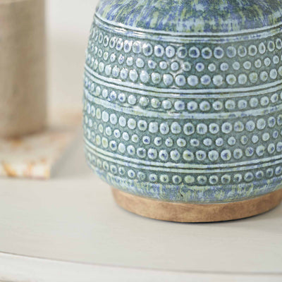 Evelina Dot Design Blue Glaze Table Lamp Base