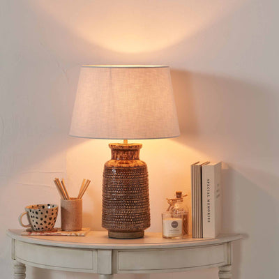 Evelina Dot Design Brown Glaze Tall Table Lamp Base