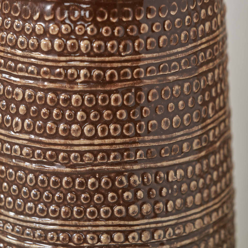 Evelina Dot Design Brown Glaze Tall Table Lamp Base
