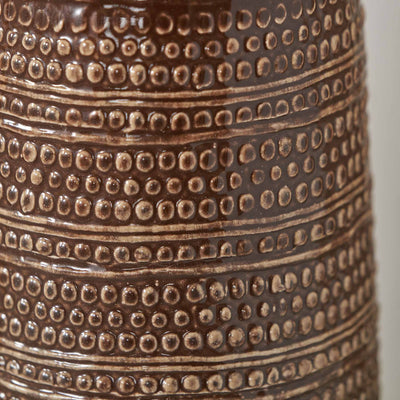 Evelina Dot Design Brown Glaze Tall Table Lamp Base