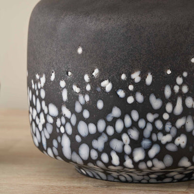 Ash Black and White Glass Table Lamp Base