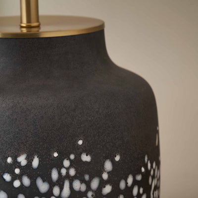Ash Black and White Glass Table Lamp Base
