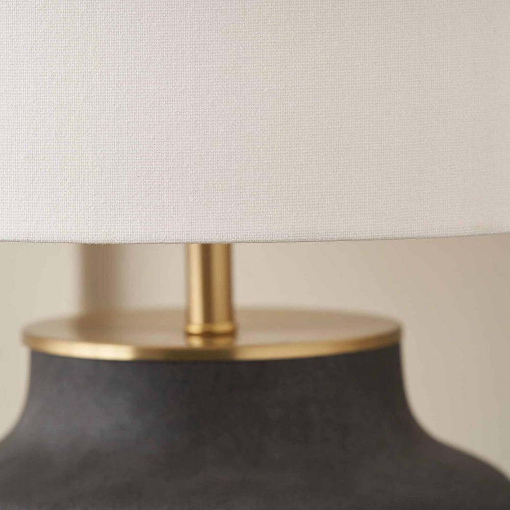 Ash Black and White Glass Table Lamp Base