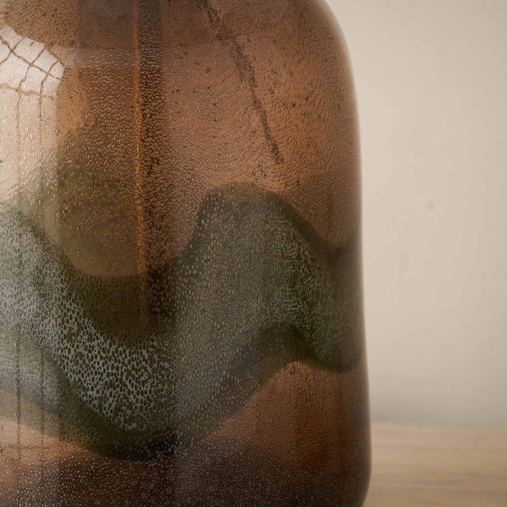 Catalina Brown and Green Glass Table Lamp Base