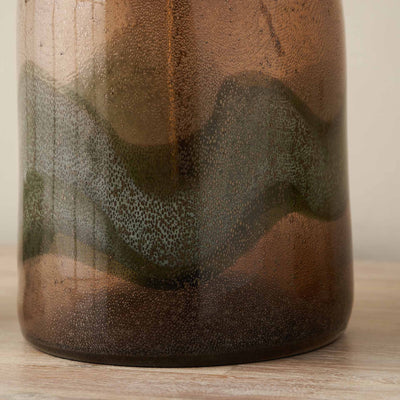 Catalina Brown and Green Glass Table Lamp Base