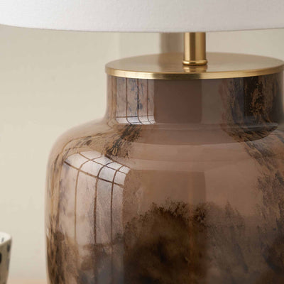 Elowen Brown and Beige Glass Table Lamp Base