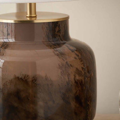Elowen Brown and Beige Glass Table Lamp Base