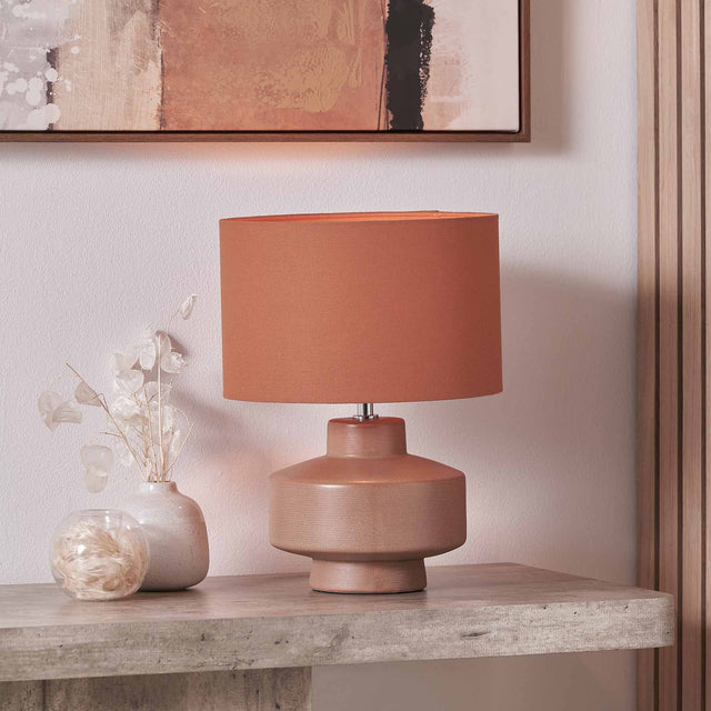 Tali Cinnamon Crackle Effect Table Lamp