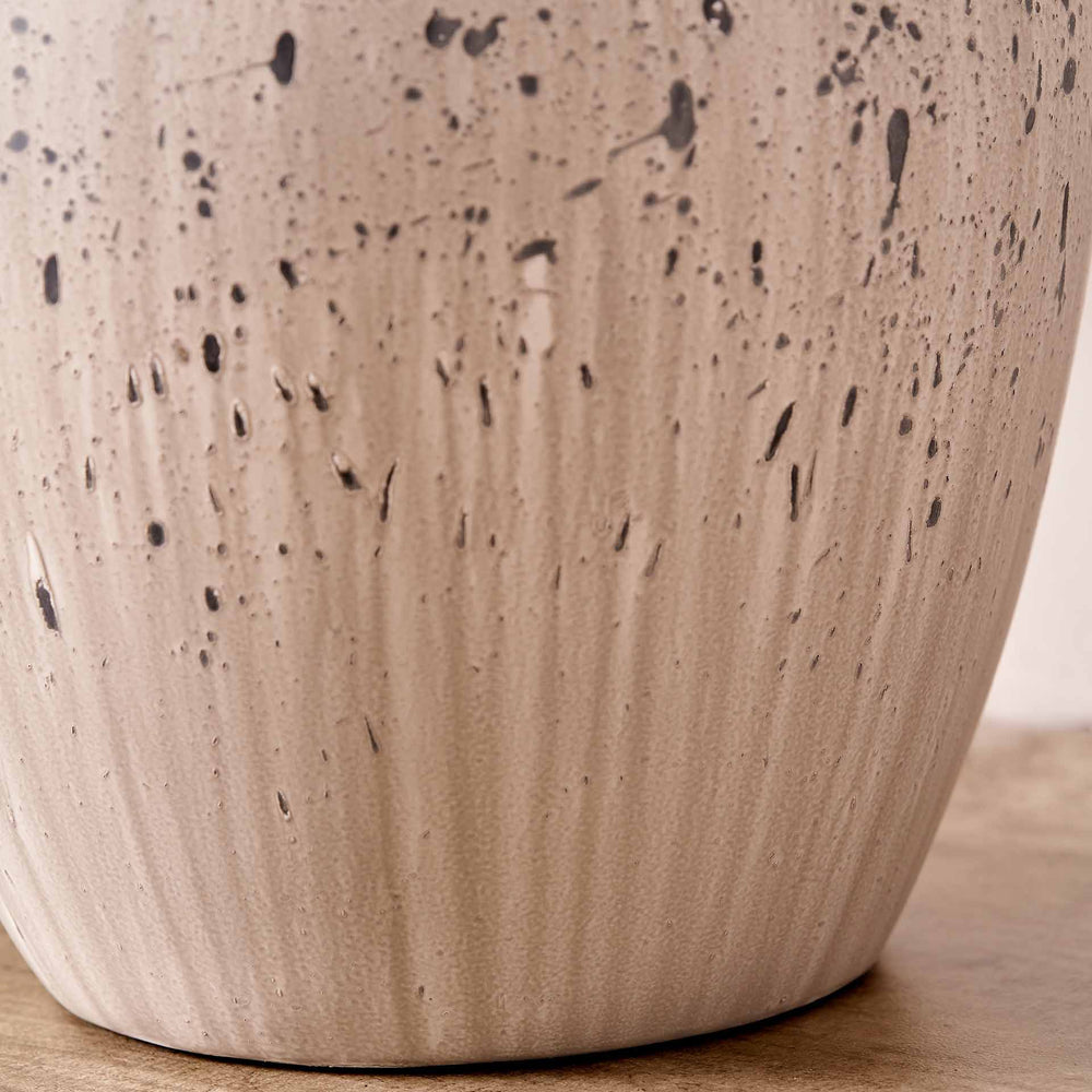 Kaia White and Grey Flecked Ceramic Table Lamp