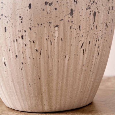 Kaia White and Grey Flecked Ceramic Table Lamp