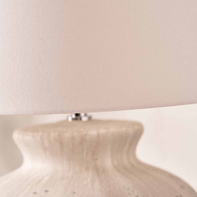 Kaia White and Grey Flecked Ceramic Table Lamp