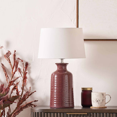Kaisa Mulberry Reactive Glaze Table Lamp