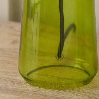Zaria Spring Green Ribbed Glass Table Lamp