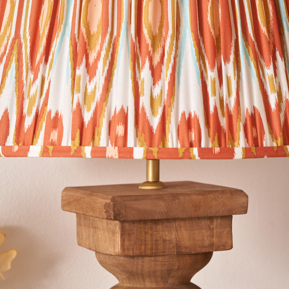 Kavisha Antique Brown Turned Wood Table Lamp Base