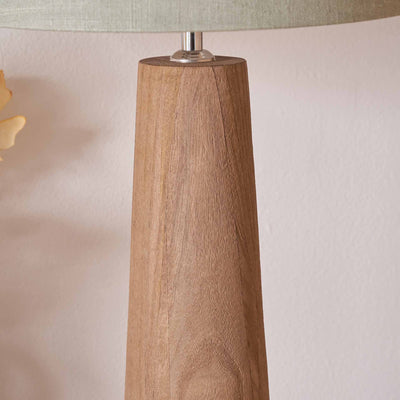 Alisha Natural Conical Wood Table Lamp Base