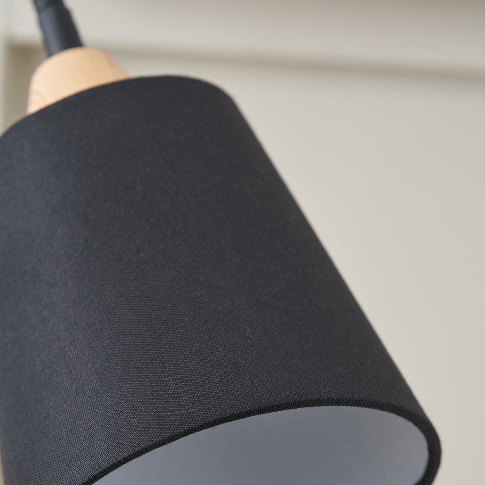 Jaya Black and Natural Wood Table Lamp